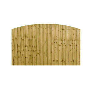 6FT x 3FT Dome Top Closeboard Fence Panel - Pressure Treated Green