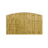 6FT x 3FT Dome Top Closeboard Fence Panel - Pressure Treated Green