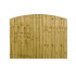 6FT x 4FT Dome Top Closeboard Fence Panel - Pressure Treated Green
