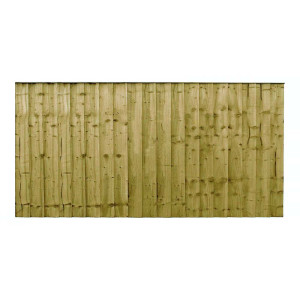 6FT x 3FT Ultra Heavy Duty Closeboard Fence Panel - Pressure Treated Green