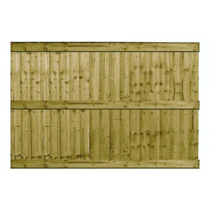 6FT x 4FT Closeboard Fence Panel - Pressure Treated Green