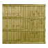 6FT x 5FT 6 Inch Closeboard Fence Panel - Pressure Treated Green