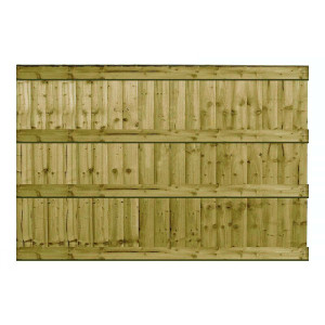 6FT x 4FT Ultra Heavy Duty Closeboard Fence Panel - Pressure Treated Green
