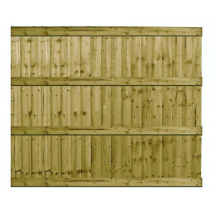 6FT x 5FT Ultra Heavy Duty Closeboard Fence Panel - Pressure Treated Green