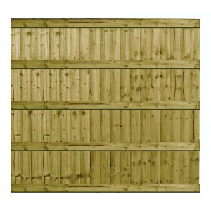 6FT x 5FT 6 Inch Ultra Heavy Duty Closeboard Fence Panel - Pressure Treated Green