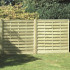 6FT x 6FT Horizontal Double Slatted Panel - Pressure Treated Green