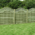 6FT x 6FT Omega Lattice Decorative Fence Panel - Pressure Treated Green