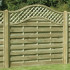 6FT x 6FT Omega Lattice Decorative Fence Panel - Pressure Treated Green