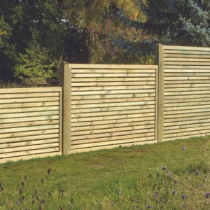 6FT x 6FT Horizontal Single Slatted Panel