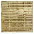 6FT x 6FT Horizontal Double Slatted Panel - Pressure Treated Green