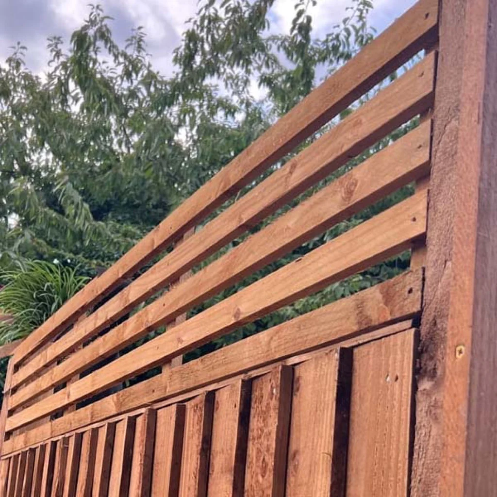 1.83M x 0.3M Slatted Trellis Brown East Coast Fencing