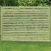 6FT x 3FT Horizontal Single Slatted Fence Panel - Pressure Treated Green