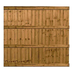 6FT x 5FT 6 Inch Closeboard Fence Panel Brown East Coast Fencing