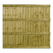 6FT x 5FT 6 Inch Closeboard Fence Panel - Pressure Treated Green