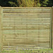 6FT x 6FT Horizontal Single Slatted Fence Panel - Pressure Treated Green