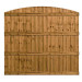 6FT x 5FT 6 Inch Dome Top Closeboard Fence Panel - Pressure Treated Brown