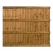 6FT x 5FT Ultra Heavy Duty Closeboard Fence Panel - Pressure Treated Brown