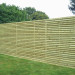 6FT x 5FT Horizontal Single Slatted Fence Panel - Pressure Treated Green