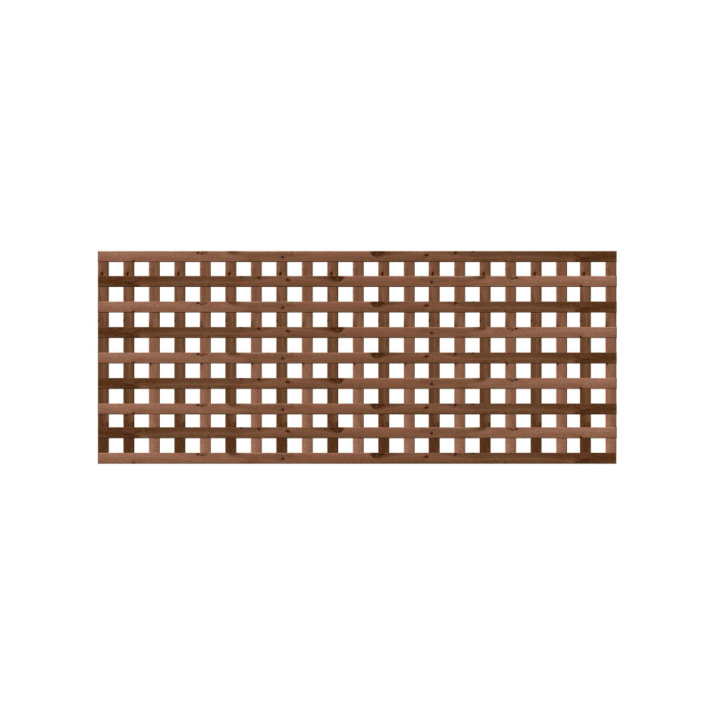 1.83M x 0.6M Privacy Square Trellis - Pressure Treated Brown