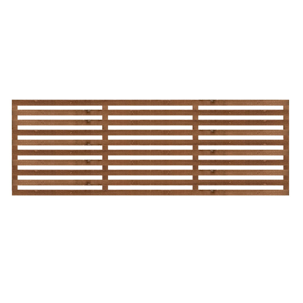 1.83M x 0.6M Slatted Trellis - Pressure Treated Brown