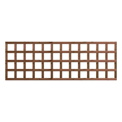 1.83M x 0.6M Traditional Square Trellis Panel - Pressure Treated Brown
