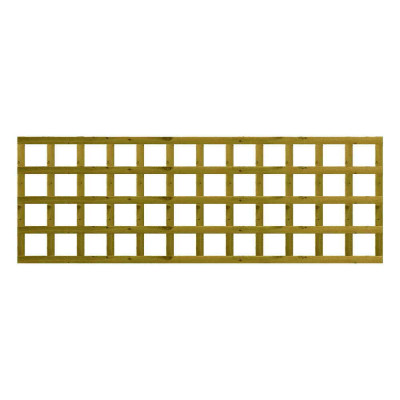 1.83M x 0.6M Traditional Square Trellis Panel - Pressure Treated Green/Natural