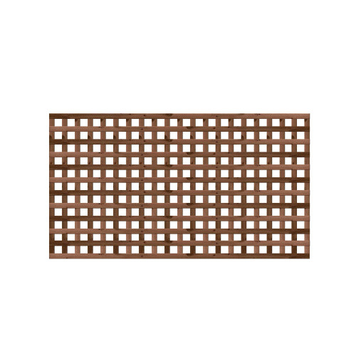 1.83M x 0.9M Privacy Square Trellis - Pressure Treated Brown