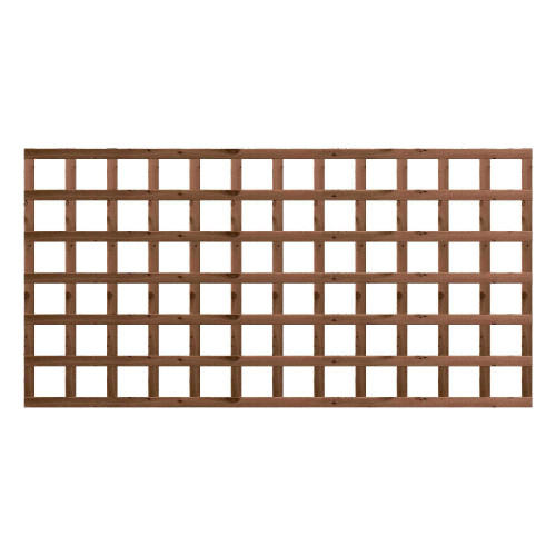 1.83M x 0.9M Traditional Square Trellis Panel - Pressure Treated Brown