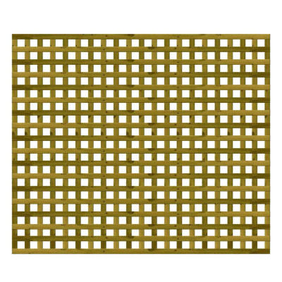 1.83M x 1.5M Privacy Square Trellis - Pressure Treated Green/Natural