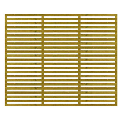 1.83M x 1.5M Slatted Trellis - Pressure Treated Green/Natural