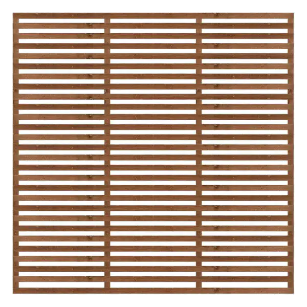 1.83M x 1.83M Slatted Trellis - Pressure Treated Brown
