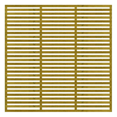 1.83M x 1.83M Slatted Trellis - Pressure Treated Green/Natural