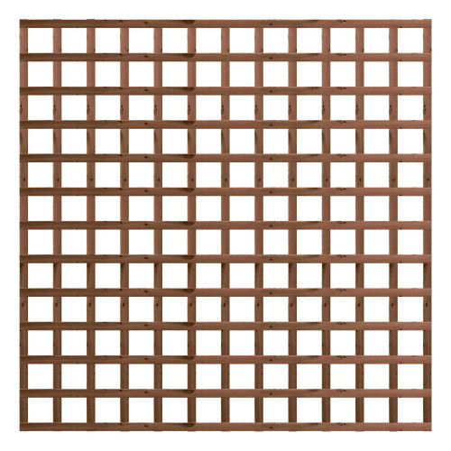 1.83M x 1.83M Traditional Square Trellis Panel - Pressure Treated Brown