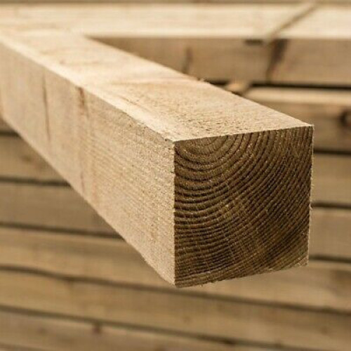 1.8M x 100 x 100mm Wooden Fence Post - Pressure Treated Brown