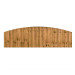 6FT x 2FT Dome Top Closeboard Fence Panel - Pressure Treated Brown