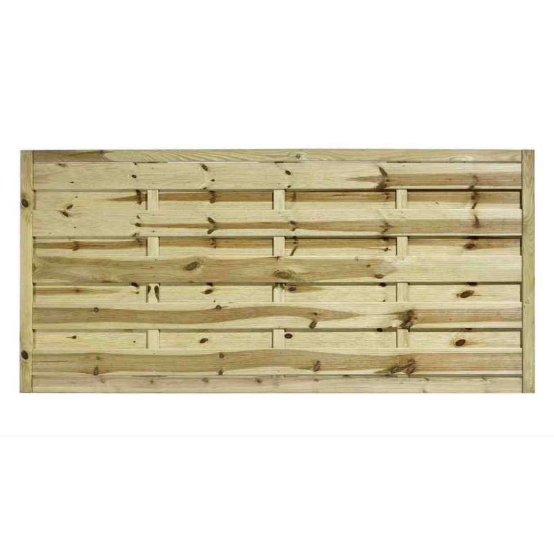 6FT x 3FT Horizontal Hit & Miss Panel - Pressure Treated Green