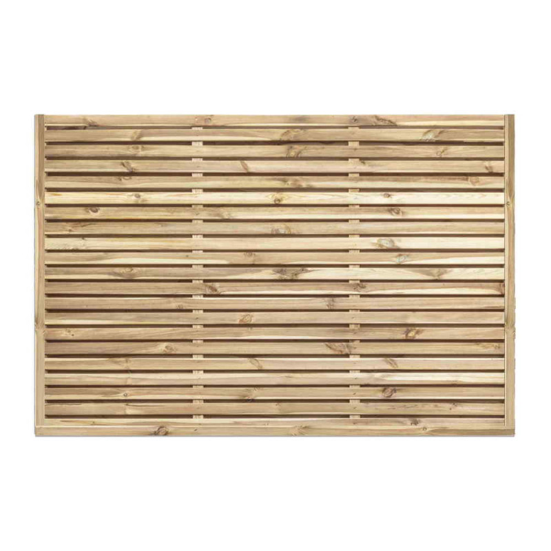 6FT x 4FT Framed Contemporary Double Slatted Panel
