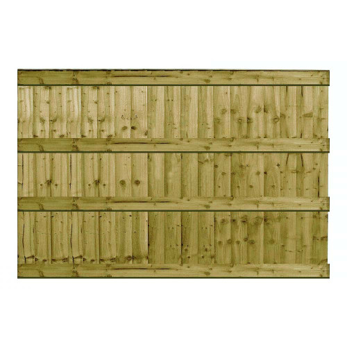 6FT x 4FT Ultra Heavy Duty Closeboard Fence Panel - Pressure Treated Green
