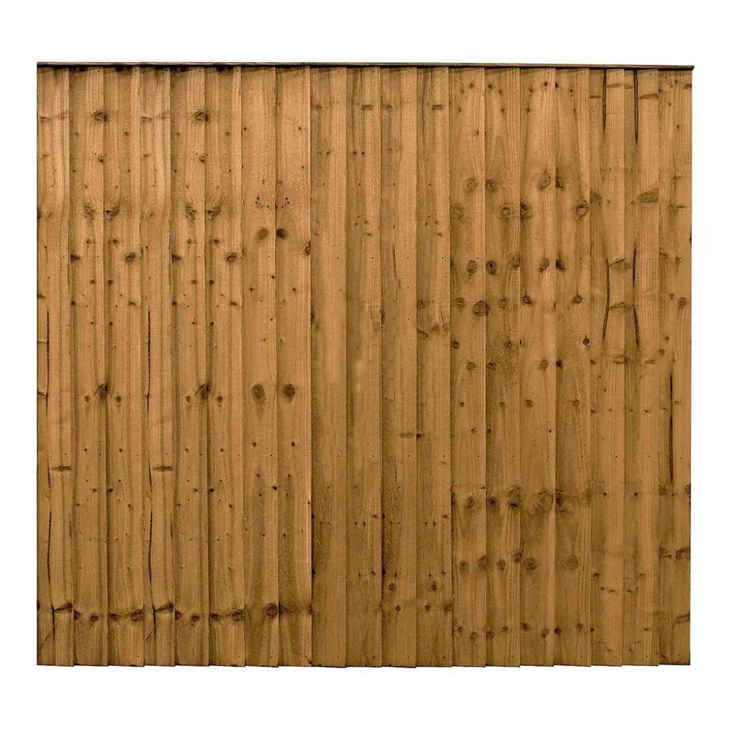 6FT x 5FT 6 Inch Closeboard Fence Panel - Pressure Treated Brown