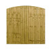 6FT x 5FT 6 Inch Dome Top Closeboard Fence Panel - Pressure Treated Green