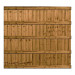 6FT x 5FT 6 Inch Ultra Heavy Duty Closeboard Fence Panel - Pressure Treated Brown