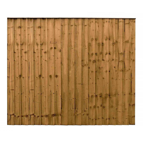 6FT x 5FT Closeboard Fence Panel - Pressure Treated Brown