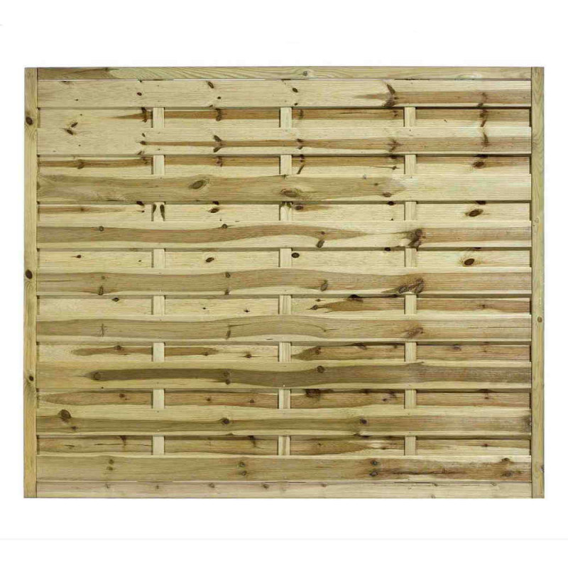 6FT x 5FT Horizontal Hit & Miss Panel - Pressure Treated Green