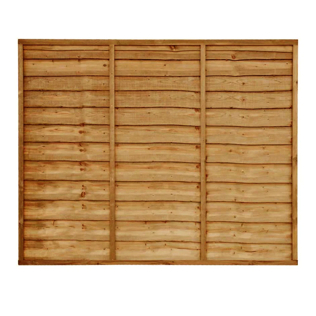 6FT x 5FT Waney Lap Fence Panel Brown East Coast Fencing