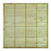 6FT x 6FT Horizontal Single Slatted Fence Panel - Pressure Treated Green