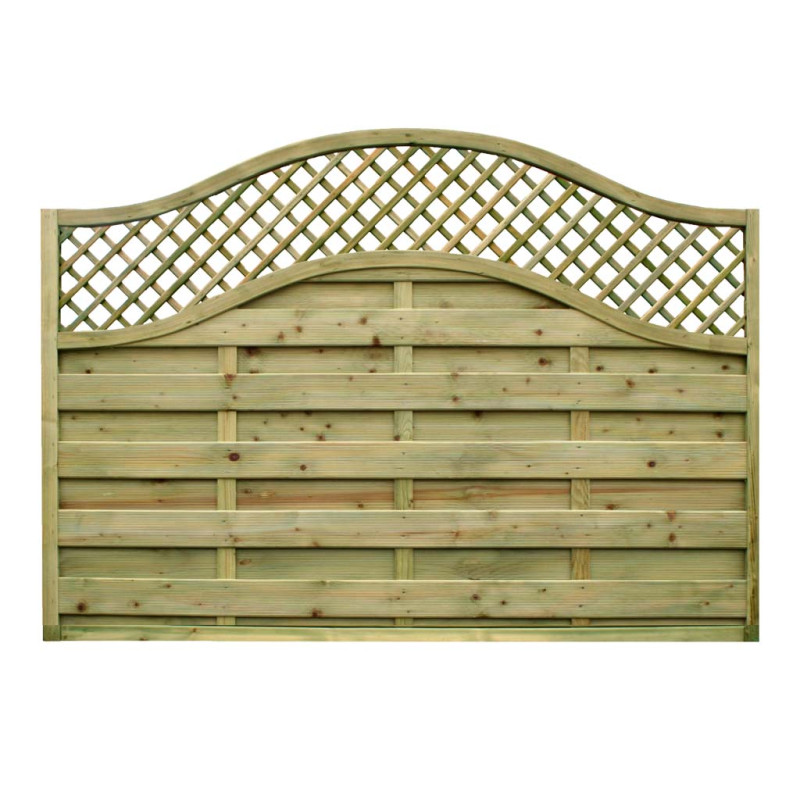 6FT x 4FT Omega Lattice Decorative Fence Panel - Pressure Treated Green
