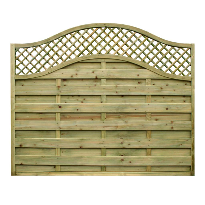 6FT x 5FT Omega Lattice Decorative Fence Panel - Pressure Treated Green