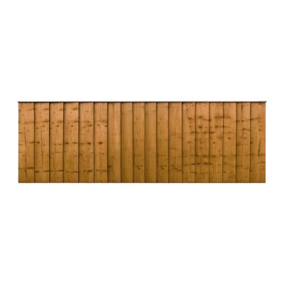 6FT x 2FT Closeboard Fence Panel - Pressure Treated Brown
