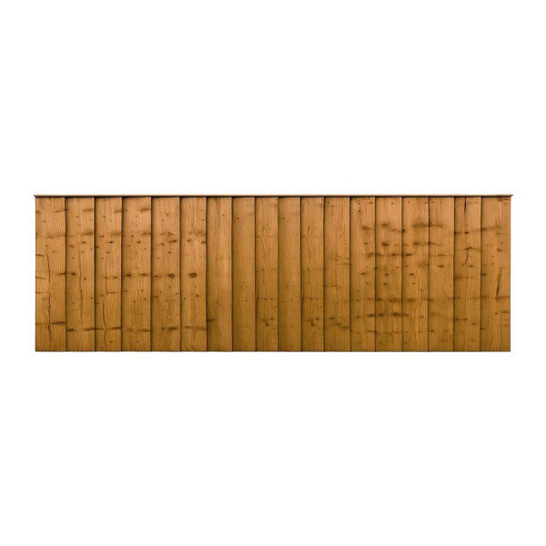 6FT x 2FT Closeboard Fence Panel - Pressure Treated Brown