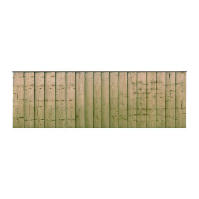 6FT x 2FT Closeboard Fence Panel - Pressure Treated Green/Natural
